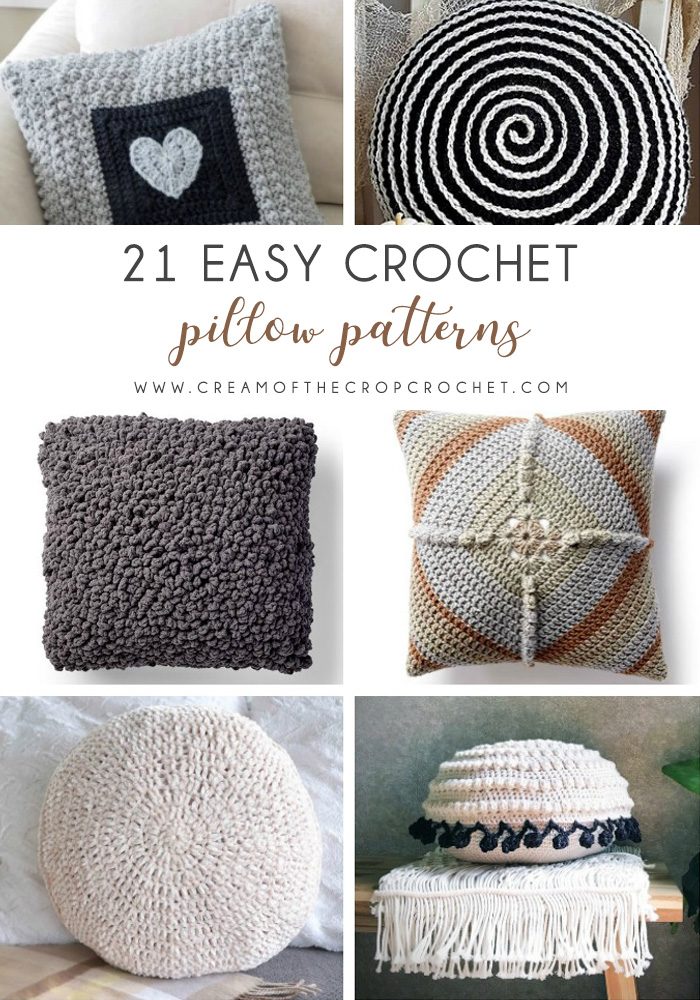 21 Easy Crochet Pillow Patterns Cream Of The Crop Crochet