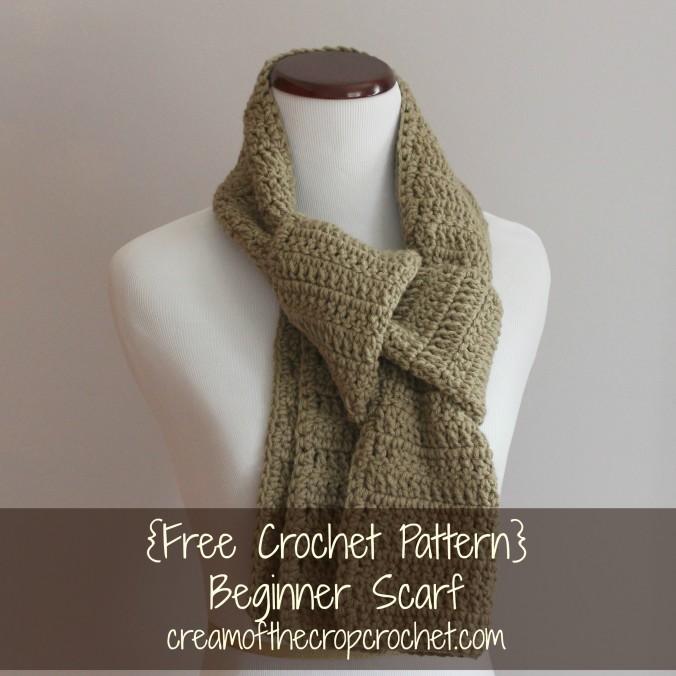 Cream Of The Crop Crochet ~ Beginner Scarf {Free Crochet Pattern}