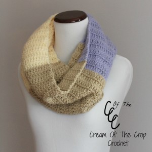 Cream Of The Crop Crochet ~ Infinity Blocked Scarf {Free Crochet Pattern}