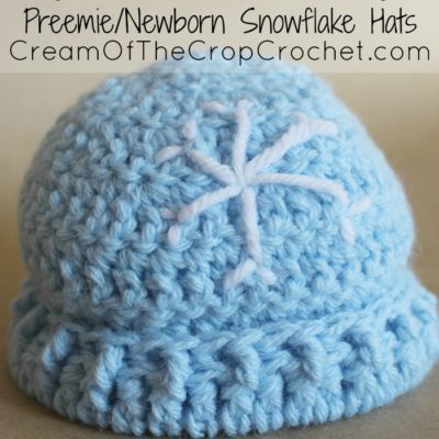 Preemie Newborn Snowflake Hat Crochet Pattern