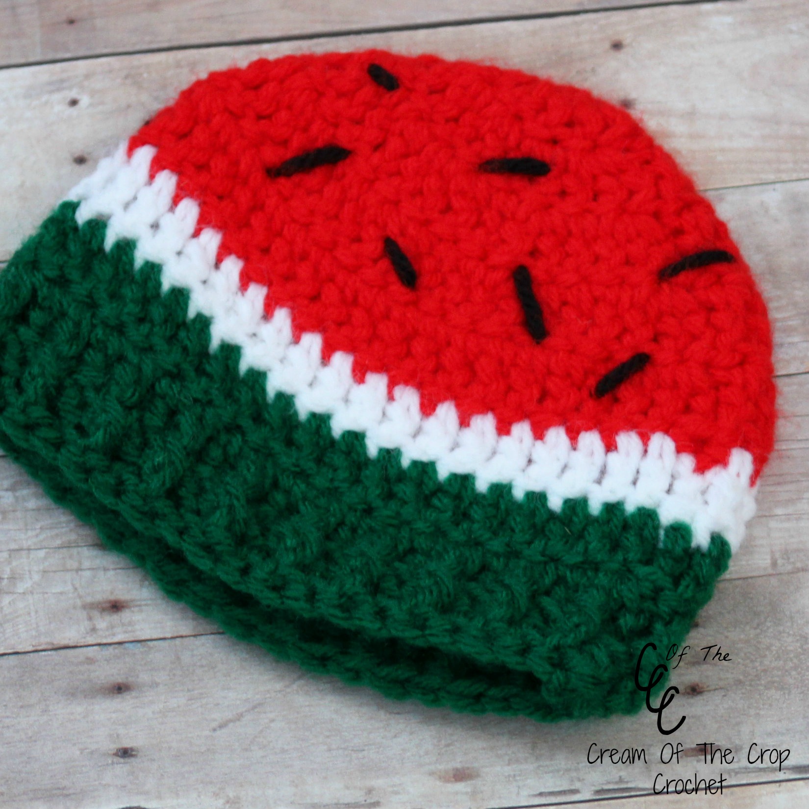 Cream Of The Crop Crochet ~ Preemie Watermelon Hat {Free Crochet Pattern}