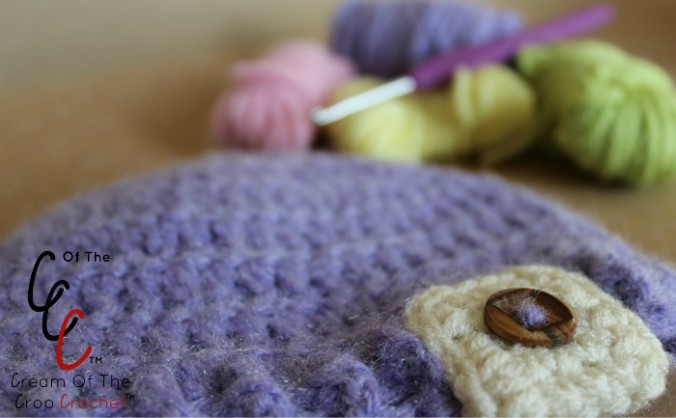 Cream Of The Crop Crochet ~ Preemie/Newborn Button Tab Hats {Free Crochet Pattern}
