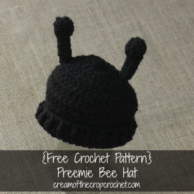 Preemie Newborn Bee Hat Crochet Pattern
