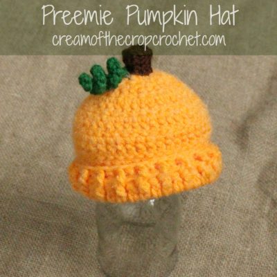 Preemie Newborn Pumpkin Hat Crochet Pattern