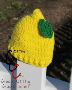Cream Of The Crop Crochet ~ Preemie/Newborn Lemon Hats {Free Crochet Pattern}