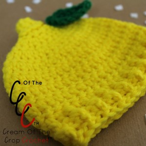 Cream Of The Crop Crochet ~ Preemie/Newborn Lemon Hats {Free Crochet Pattern}