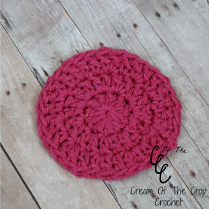 Cream Of The Crop Crochet ~ Double Crochet Face Scrubbie {Free Crochet Pattern}