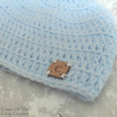 Front Loop Newborn Hat Crochet Pattern