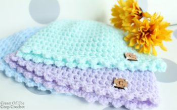 Picot Newborn Hat Crochet Pattern | Cream Of The Crop Crochet