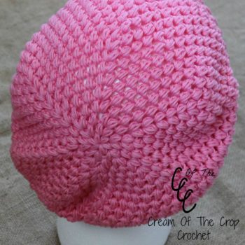 Cream Of The Crop Crochet ~ Puff Slouchy Hat {Free Crochet Pattern}