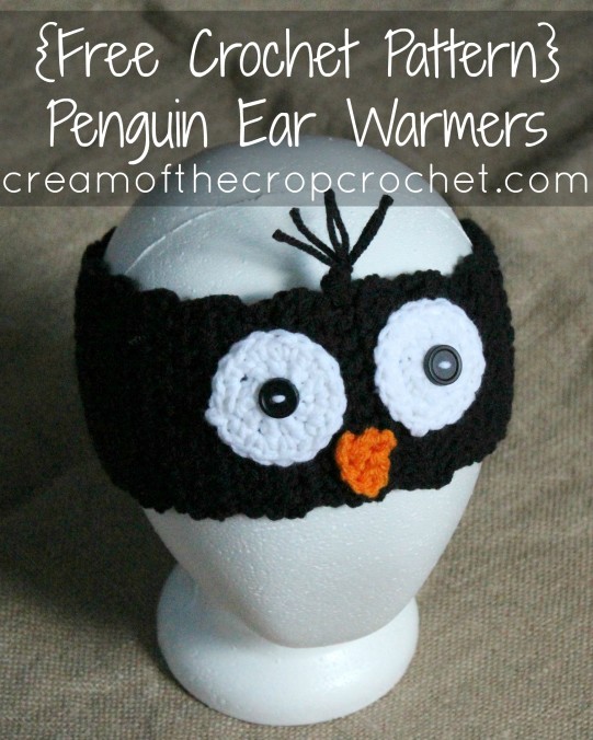 Cream Of The Crop Crochet ~ Penguin Ear Warmers {Free Crochet Pattern}