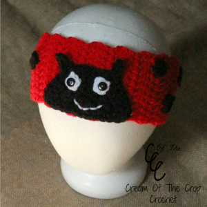 Cream Of The Crop Crochet ~ Ladybug Ear Warmers {Free Crochet Pattern}