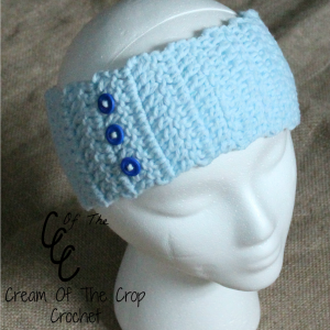 Cream Of The Crop Crochet ~ Button Row Ear Warmers {Free Crochet Pattern}