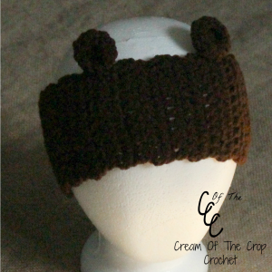 Cream Of The Crop Crochet ~ Bear Ears, Ear Warmers {Free Crochet Pattern}