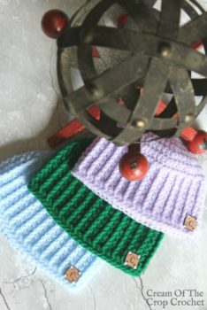 Textured Newborn Hat Crochet Pattern | Cream Of The Crop Crochet