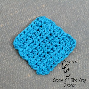 Cream Of The Crop Crochet ~ Half Double Crochet Square Face Scrubbie {Free Crochet Pattern}
