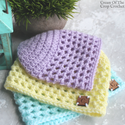 Mesh Newborn Hat Crochet Pattern