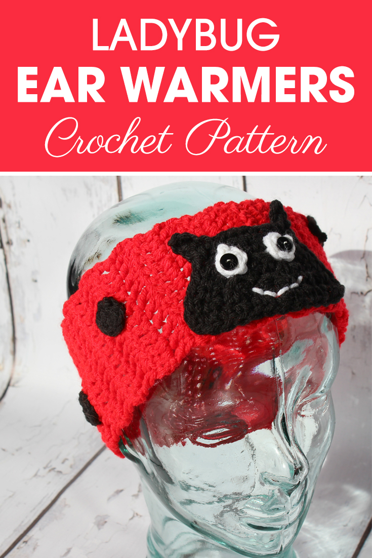 What is better than a ladybug hat? Ladybug ear warmers!#crochet #crochetlove #crochetaddict #crochetpattern #crochetinspiration #ilovecrochet #crochetgifts #crochet365 #addictedtocrochet #yarnaddict #yarnlove #crochetaccessory