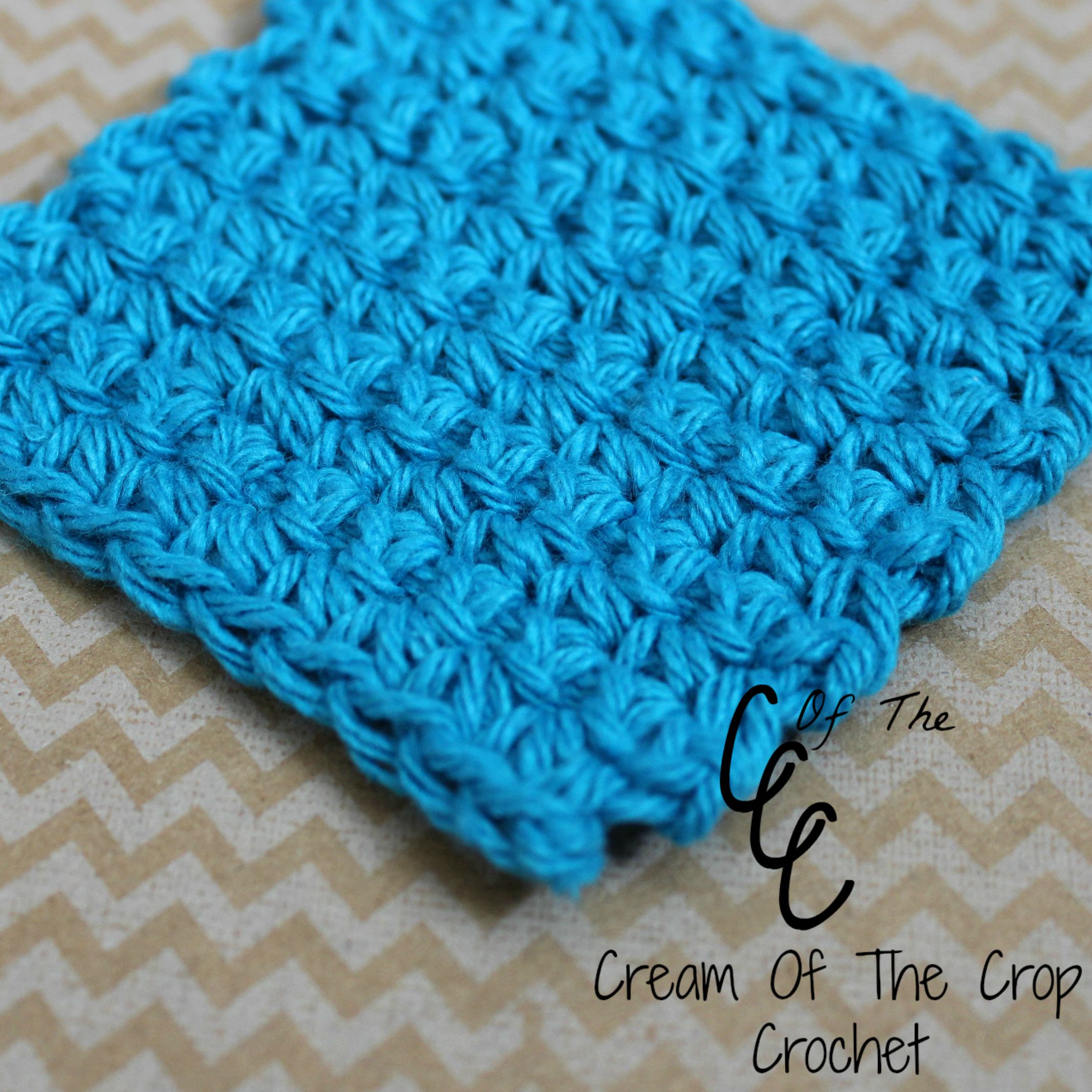 Single Crochet Square Face Scrubbie Crochet Pattern - Cream Of The Crop