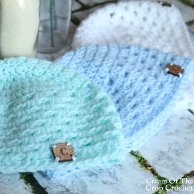 Granny Stitch Newborn Hat Crochet Pattern