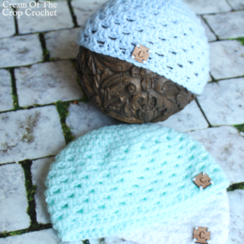 Granny Stitch Newborn Hat | Cream Of The Crop Crochet