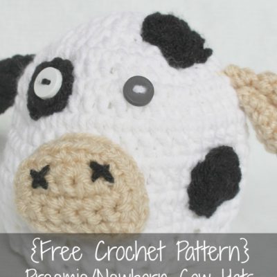 Preemie Newborn Cow Hat Crochet Pattern