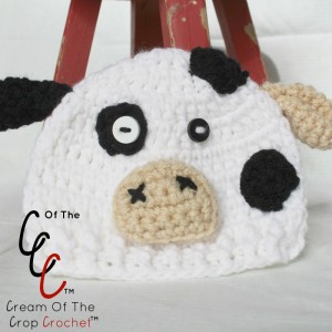 Cream Of The Crop Crochet ~ Preemie/Newborn Cow Hats {Free Crochet Pattern}