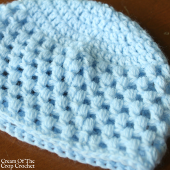 Puff Newborn Hat Crochet Video Tutorial | Cream Of The Crop Crochet