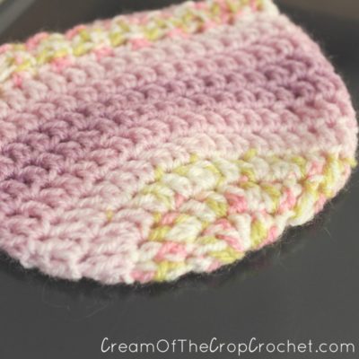 3-5 lb Preemie Light Worsted Weight Stretchy Ribbed Hat Crochet Pattern