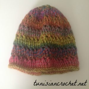 Rainbow Slouchy Beanie ~ Tunisian Crochet Chick {Free Crochet Pattern}