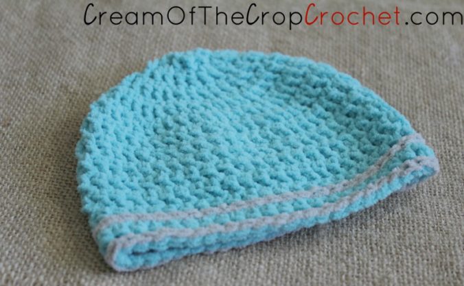 Cream Of The Crop Crochet ~ Modern Preemie/Newborn Hats {Free Crochet Pattern}