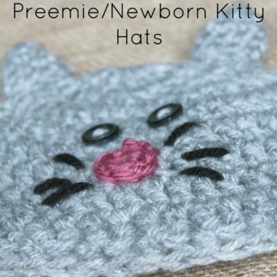 Preemie Newborn Kitty Hat Crochet Pattern