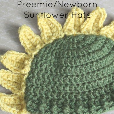 Preemie Newborn Sunflower Hat Crochet Pattern