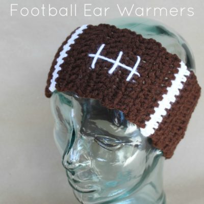 Football Ear Warmers Crochet Pattern