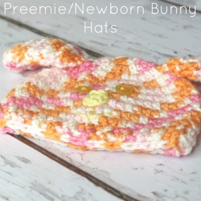 Preemie Newborn Bunny Hat Crochet Pattern