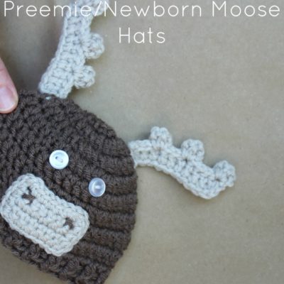 Preemie Newborn Moose Hat Crochet Pattern