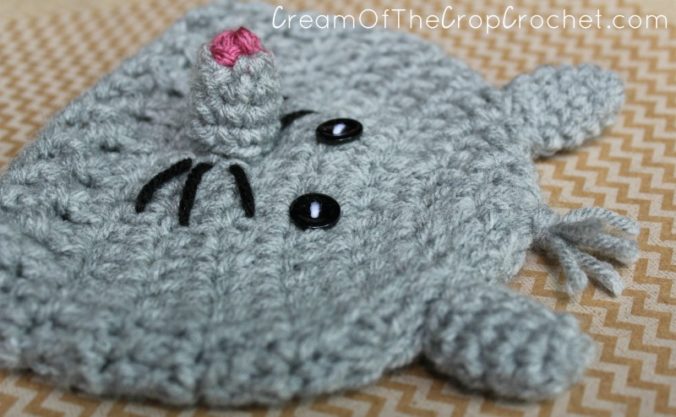 Cream Of The Crop Crochet ~ Preemie/Newborn Mouse Hats {Free Crochet Pattern}