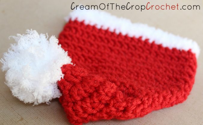 Cream Of The Crop Crochet ~ Preemie/Newborn Santa Hats {Free Crochet Pattern}