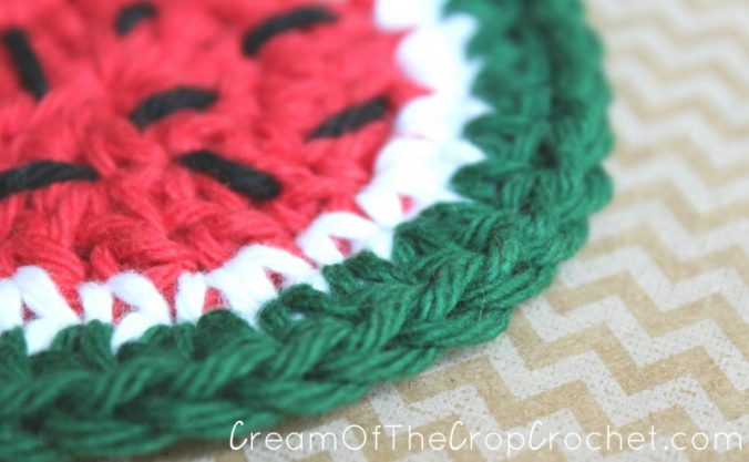 Cream Of The Crop Crochet ~ Watermelon Face Scrubbie {Free Crochet Pattern}