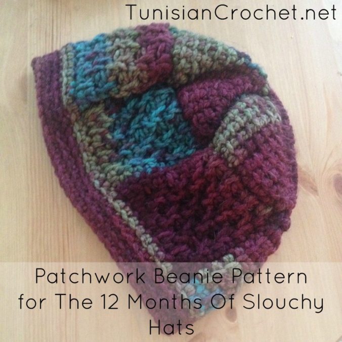 Cream Of The Crop Crochet ~ Patchwork Beanie Pattern {The 12 Months Of Slouchy Hat}