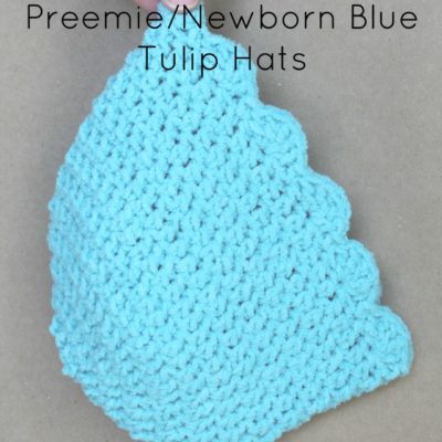 Preemie Newborn Blue Tulip Hat Crochet Pattern