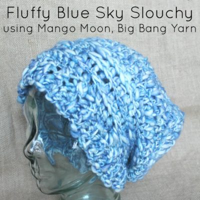 Fluffy Blue Sky Slouch Crochet Pattern