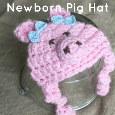 Newborn Pig Hat Crochet Pattern