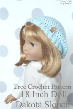 18 Inch Doll Dakota Slouch Crochet Pattern | Cream Of The Crop Crochet