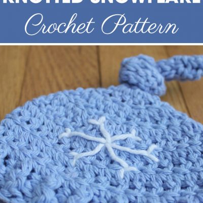 18 Inch Doll Knotted Snowflake Hat Crochet Pattern