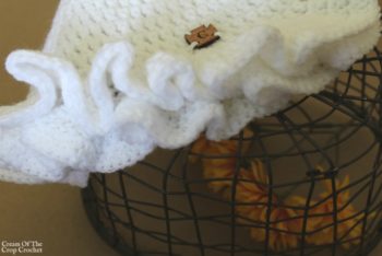 Newborn Ruffle Hat Crochet Pattern | Cream Of The Crop Crochet