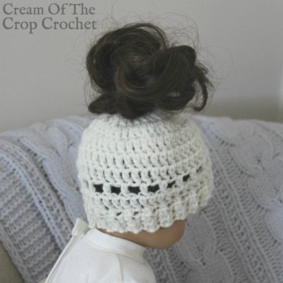 18 Inch Doll Madison Messy Bun Hat Crochet Pattern