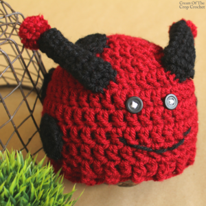 Dot the Ladybug Hat Crochet Pattern | Cream Of The Crop Crochet