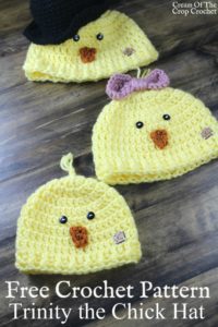 Trinity the Chick Hat Crochet Pattern | Cream Of The Crop Crochet