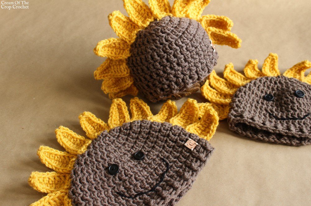 Sadie the Sunflower Hat Crochet Pattern | Cream Of The Crop Crochet